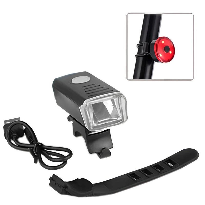 Велоліхтар BSK-1133 XPG + STOP-3SMD (red) з акумулятором