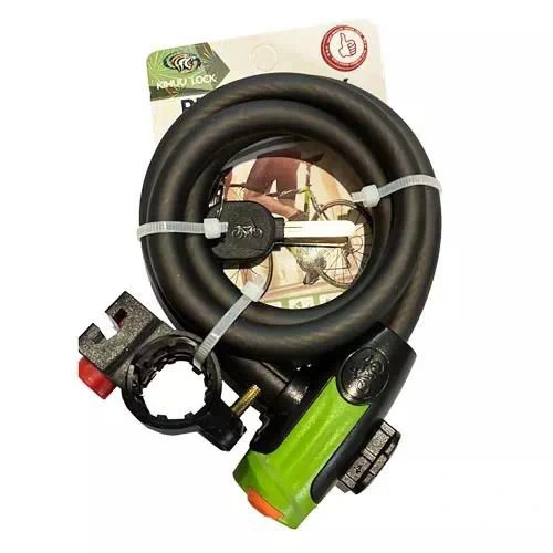 Велосипедний замок 8305 (12*80 трос) 2 ключі