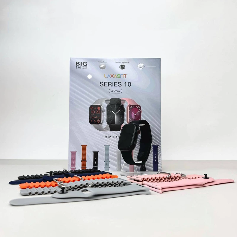 Розумний годинник Smart 10 + 8 ремінців (Чорний)