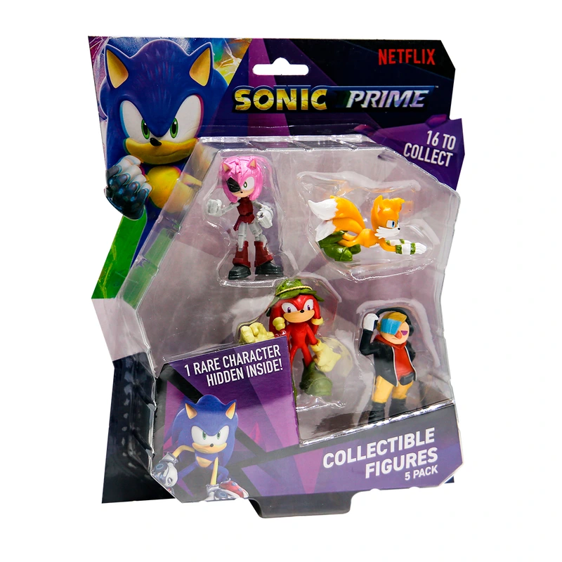 Набір ігрових фігурок SONIC PRIME – ПРИГОДИ НАКЛЗА (5 фiгурок, 6,5 cm) — Sonic