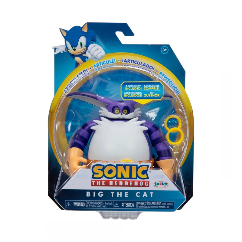 Ігрова фігурка з артикуляцією SONIC THE HEDGEHOG - МОДЕРН КІТ БІГ (10 cm, з аксес.) — Sonic