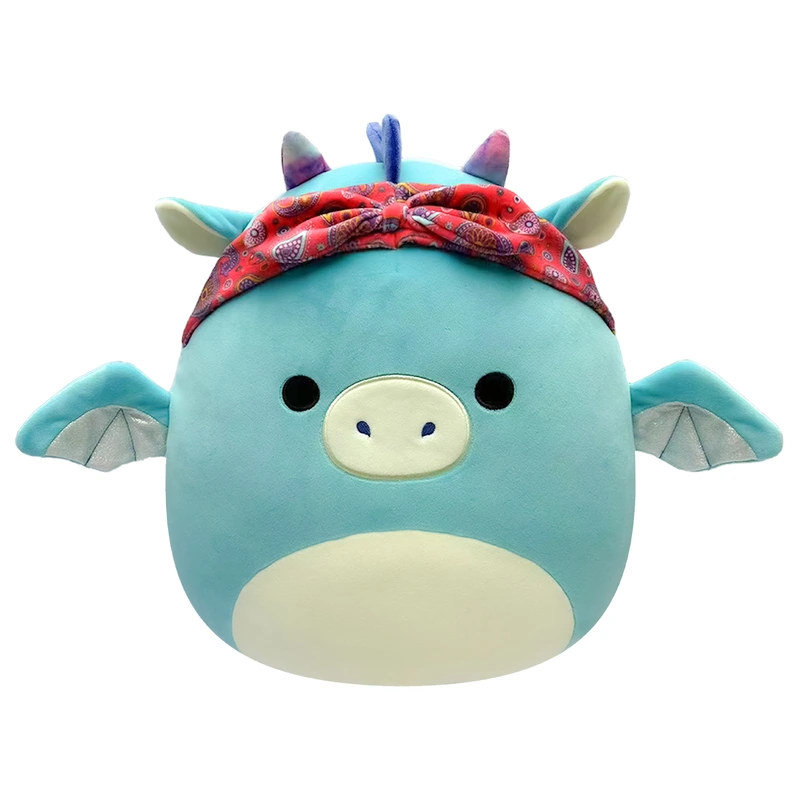 М'яка іграшка SQUISHMALLOWS – ДРАКОН У БАНДАНІ (19 cm)
