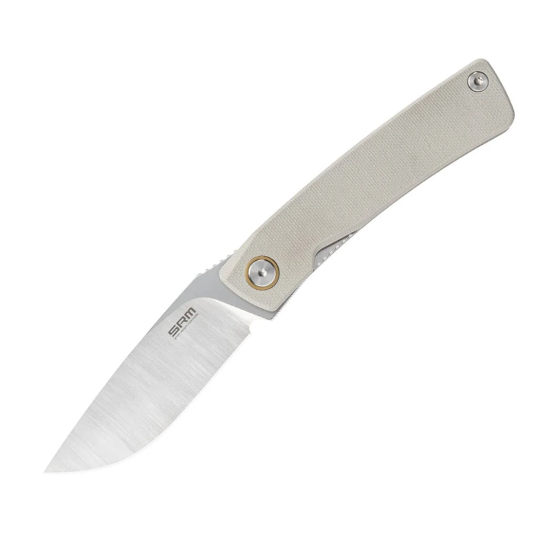 Ніж складаний кишеньковий SRM Air 105M-GK (7.5 см) 14C28N / G10 білий — SRM