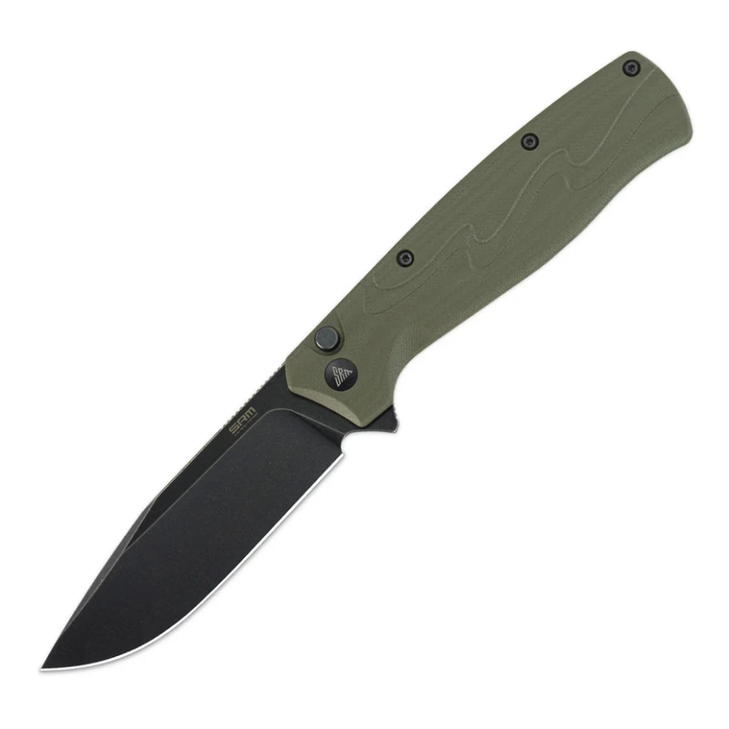Ніж складаний туристичний SRM 221X-GP (9.2 см) 14C28N / G10 зелений