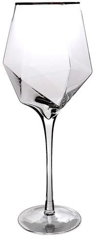 Набір 6 фужерів Facets "Brighton" для вина 650мл, скло із золотим кантом — S&T