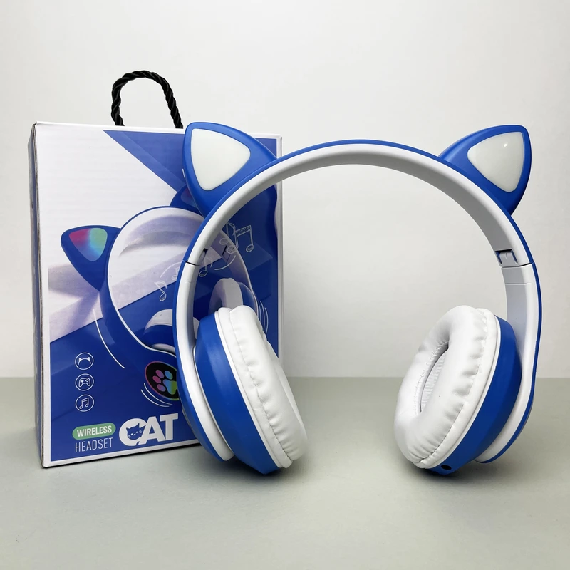 Бездротові навушники Cat Ear RGB STN-28 (Синій)