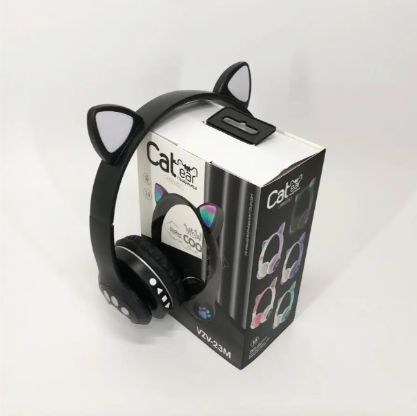 Бездротові навушники Cat Ear RGB VIV-23M (Чорний)