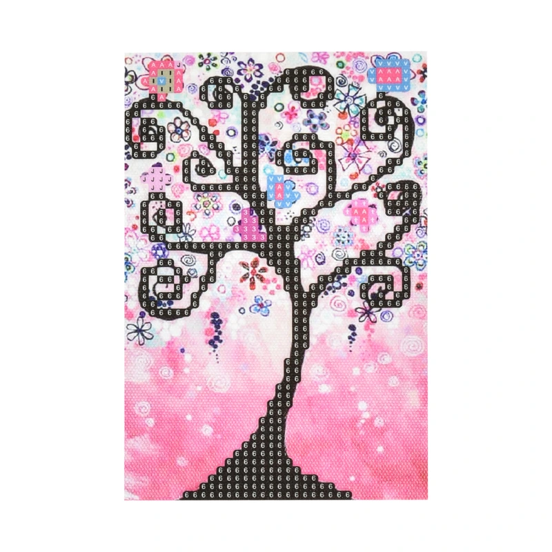 Алмазна мозаїка Strateg ПРЕМІУМ Абстрактне дерево без підрамника розміром 10х15 см (YAB28616) — Strateg