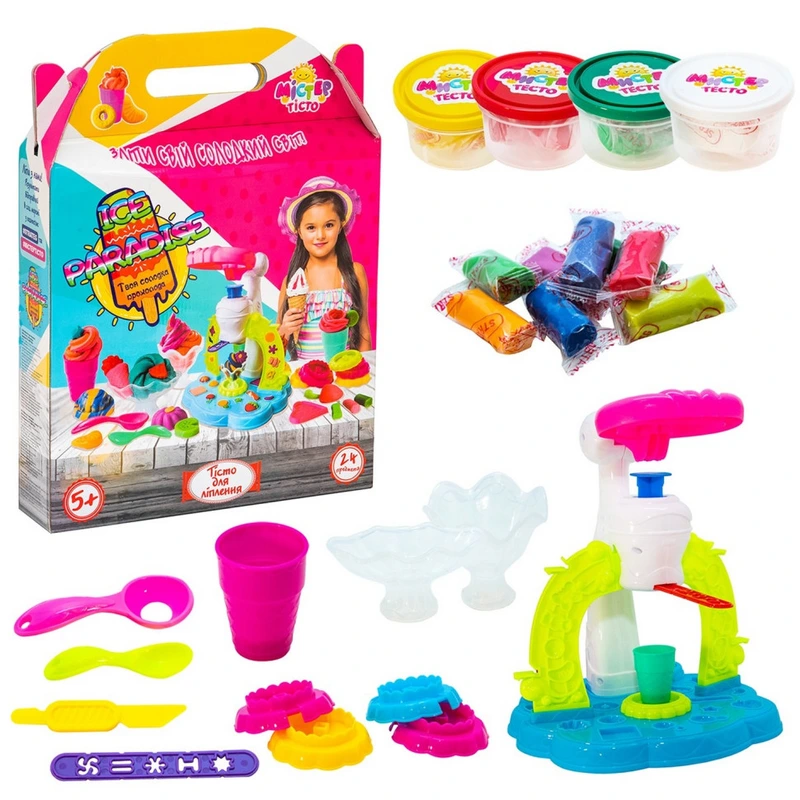 Дитячий набір для творчості "Містер тісто - Ice paradise" 71502, 24 предмети — Strateg