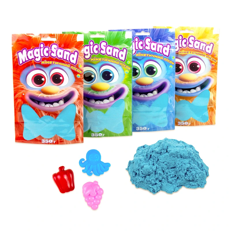 Кінетичний пісок Strateg Magic sand в пакеті 39402-3 блакитний, 0,350 кг — Strateg