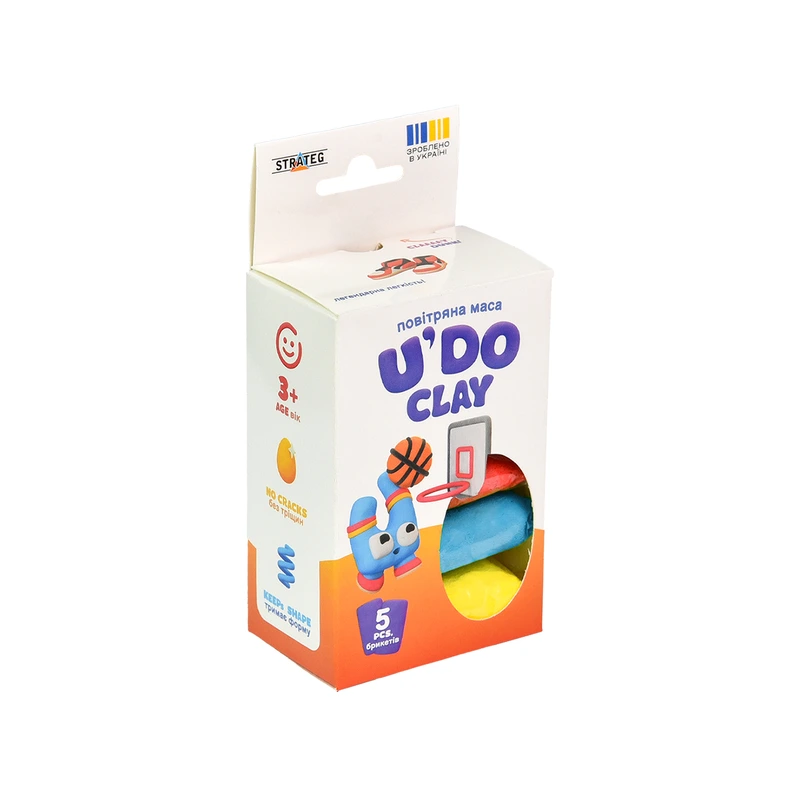 Набір для творчості "U'DO Clay 5 шт." брикет 10 г Strateg (30843) — Strateg