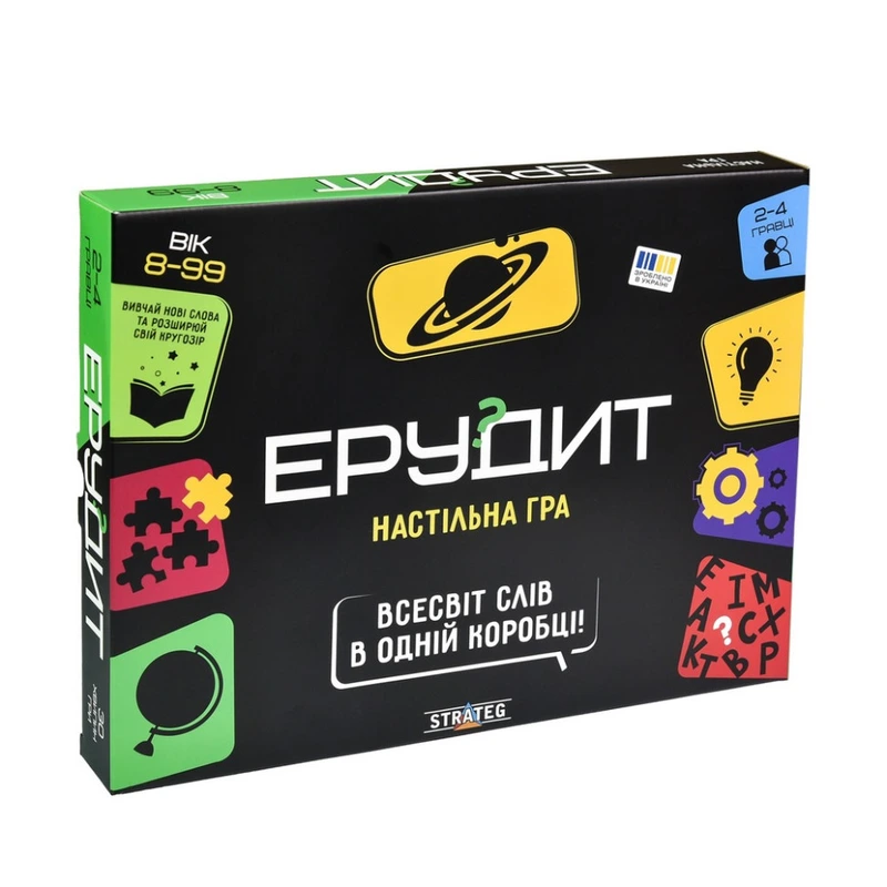 Настільна гра “Ерудит” 30451 ігрове поле, набір фішок-літер