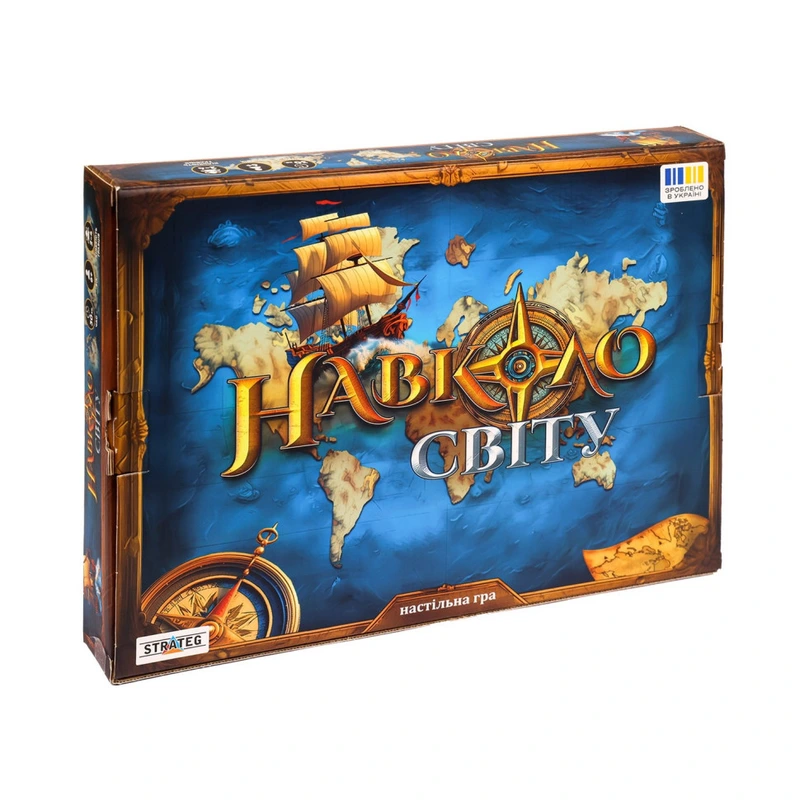 Настільна гра "Навколо світу" 30110 рулетка, призові жетони 75 штук — Strateg