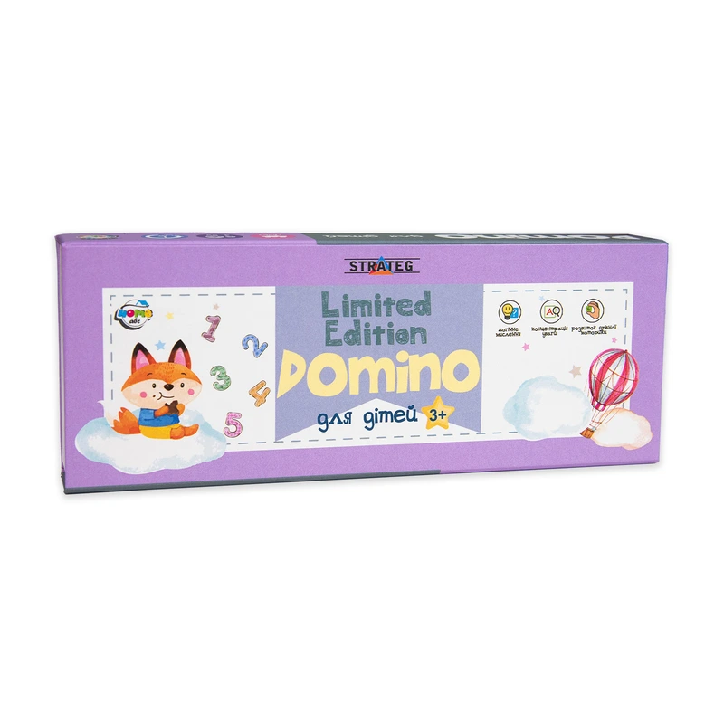 Настільна гра Strateg Domino Limited edition звірята української мовою (30327) — Strateg