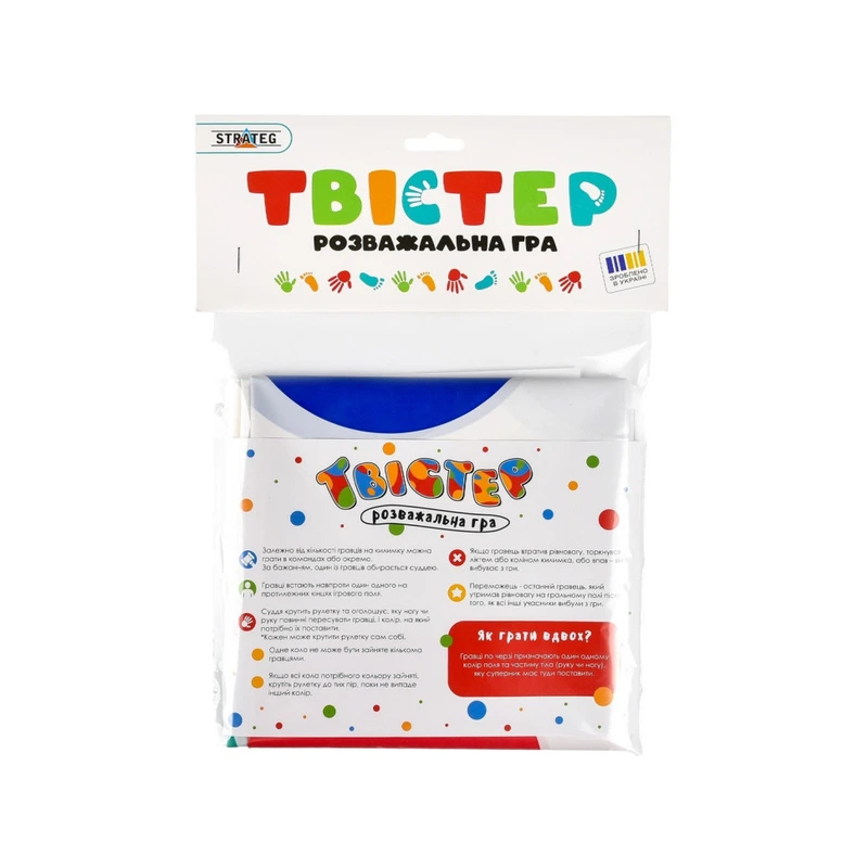 Розважальна гра "Твістер" 30801ST, ігрове поле, рулетка, правила — Strateg