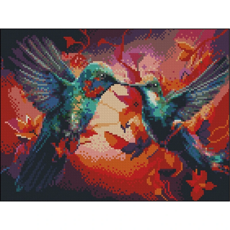 Алмазна мозаїка без підрамника "Колібрі" ZAV3040-46, 30х40 см