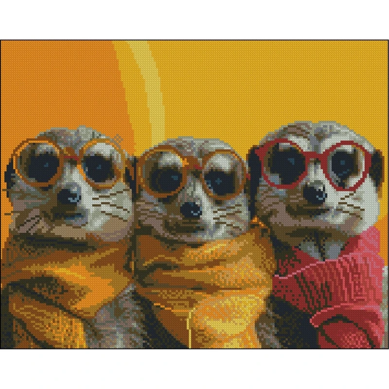 Алмазна мозаїка "Весела команда" ZAV4050-16 без підрамника 40х50 см