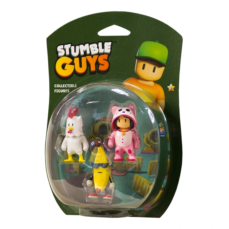Набір колекц. фігурок STUMBLE GUYS - КУРЧА, БАНАН, МЯУМЕР (3 фігурки, 6 cm) — Stumble Guys