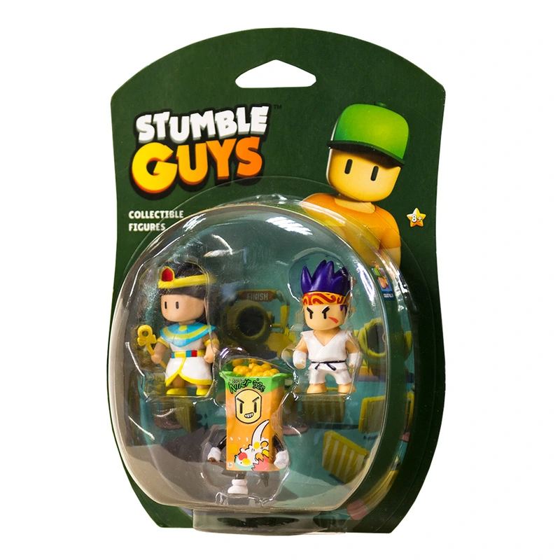 Набір колекц. фігурок STUMBLE GUYS - СЕНСЕЙ ФАЄРФІСТ, КЛЕОПАТРА, КІЛЕР (3 фігурки, 6 cm) — Stumble Guys
