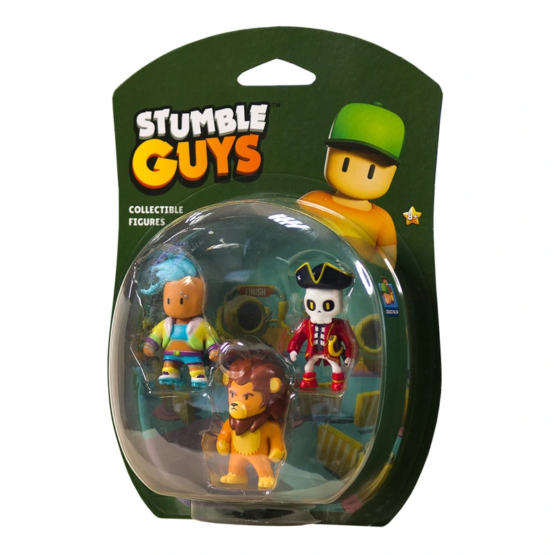 Набір колекц. фігурок STUMBLE GUYS - ВЕЛОЦИТ, ЛЕОНІДАС, КАПІТАН НОХАРТ (3 фігурки, 6 cm) — Stumble Guys