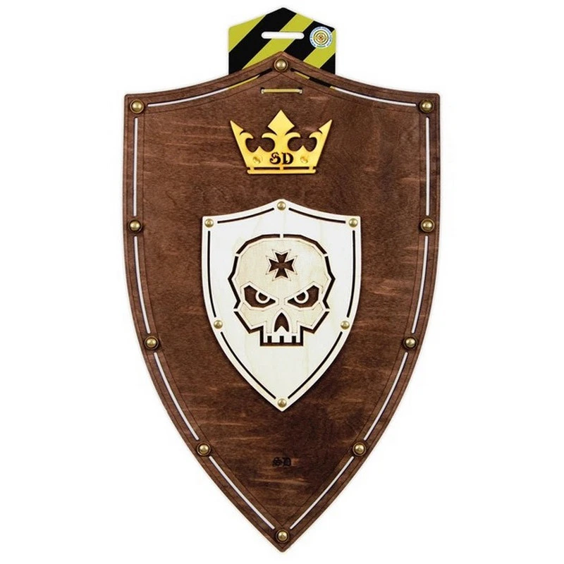 Сувенірний дерев'яний щит "Череп Венге" S-ScullV 47х30 см (52) — Сувенір-декор