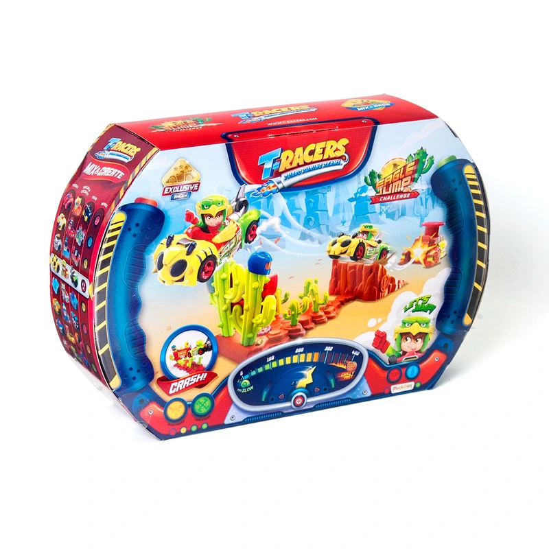 Ігровий набір T-RACERS - СТРИБОК ОРЛА (машинка-конструктор, гонщик, аксес.) — T-Racers