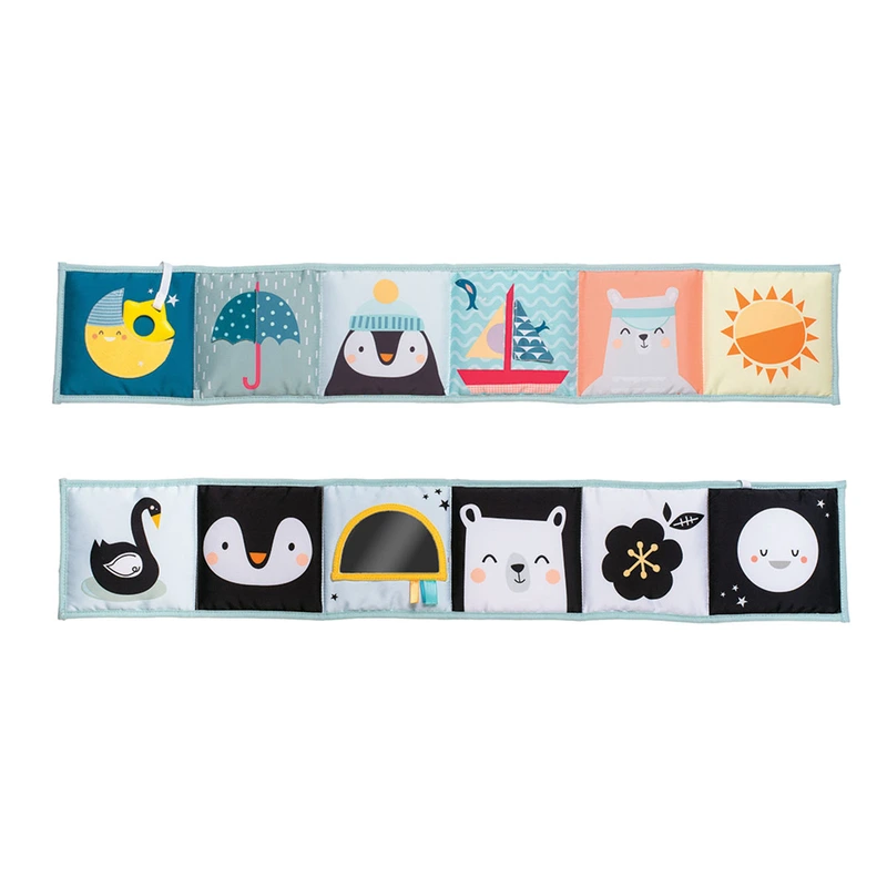 Розвиваюча книжка-розкладушка колекції "Полярне сяйво" - ВЕСЕЛІ ПРИГОДИ — Taf Toys