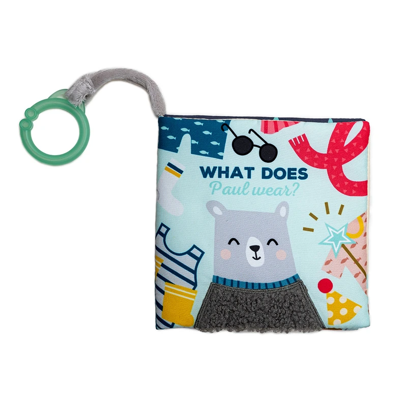 Розвиваюча книжка для візочка колекції «Полярне сяйво» - ЩО ВДЯГНЕ ВЕДМЕДИК ПОЛ — Taf Toys