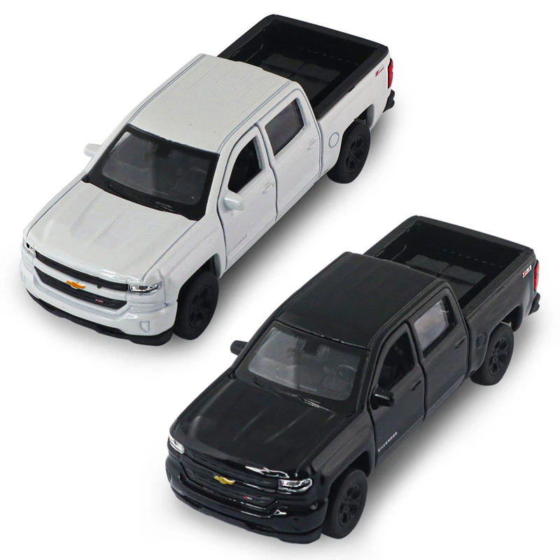 Автомодель - CHEVROLET SILVERADO 2017 (перламутрово-білий, чорний) — TechnoDrive