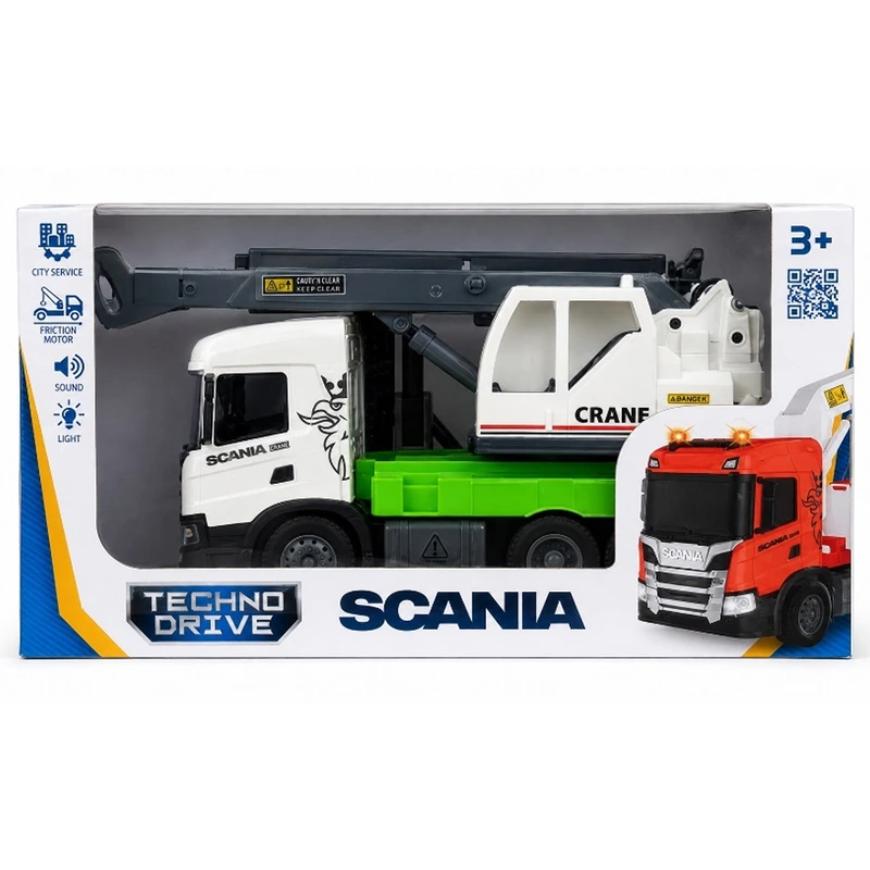 Автомодель серії "Big Truck" – АВТОКРАН SCANIA (світло, звук) — TechnoDrive