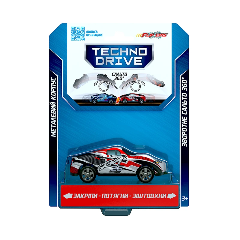 Ігрова машинка Flip'ems - КРУТИЙ ПЕРЕВОРОТ (асорті) — TechnoDrive