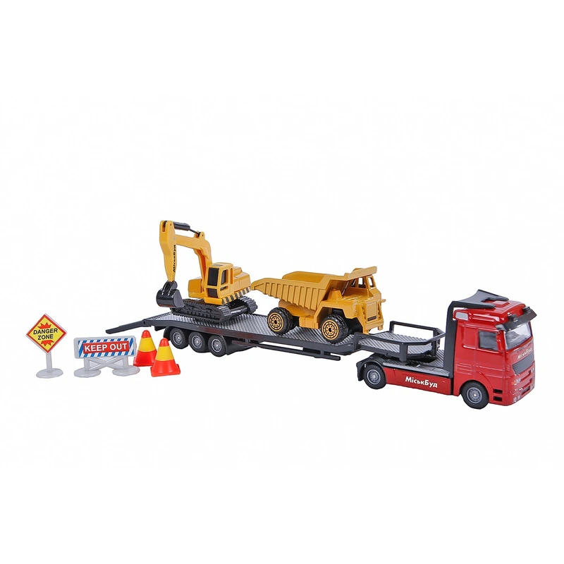 Ігровий набір - АВТОПЕРЕВІЗНИК (автоперевізник, самоскид, екскаватор, акс.) — TechnoDrive