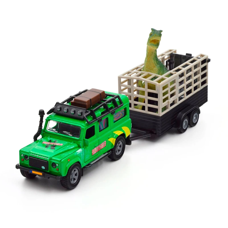 Ігровий набір – LAND ROVER (з причепом і динозавром) — TechnoDrive