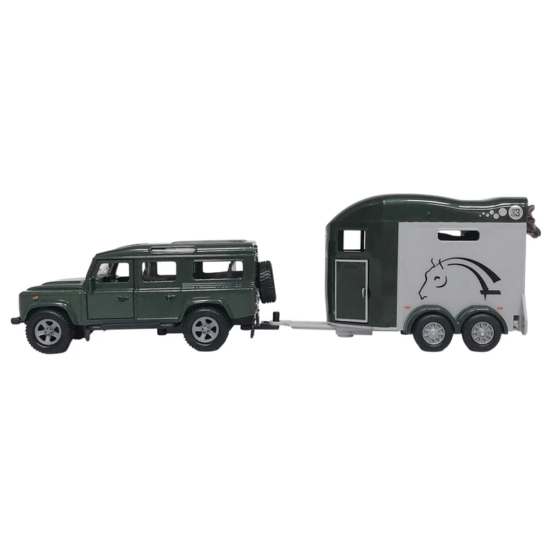 Ігровий набір - LAND ROVER (з причіпом і фігурками коней) — TechnoDrive
