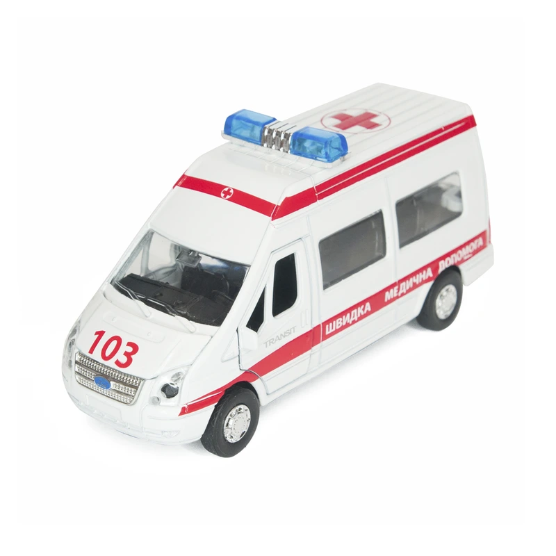 Автомодель - FORD TRANSIT РЕАНІМАЦІЯ (світло, озвуч. укр. мовою) — Technopark