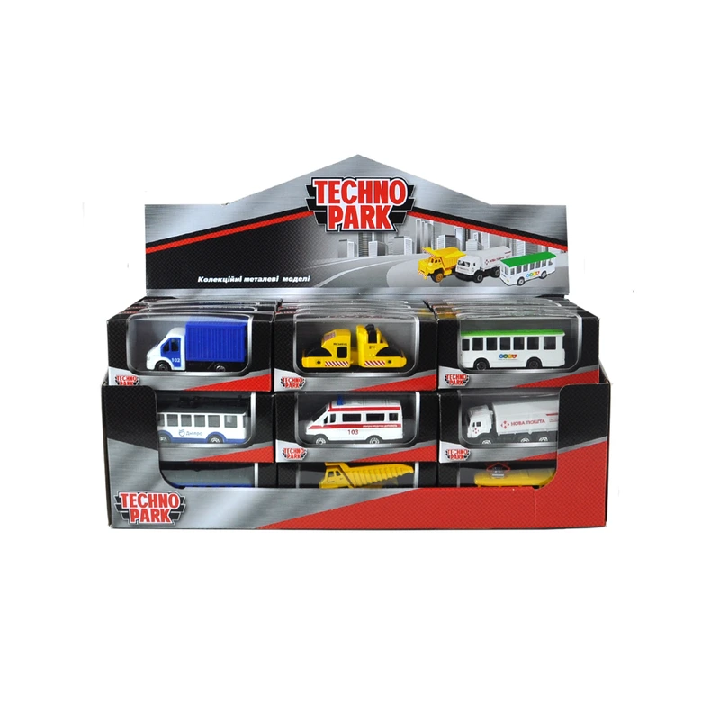Міні-моделі службовий транспорт - "TECHNOPARK" (у диспенсері, асорті)