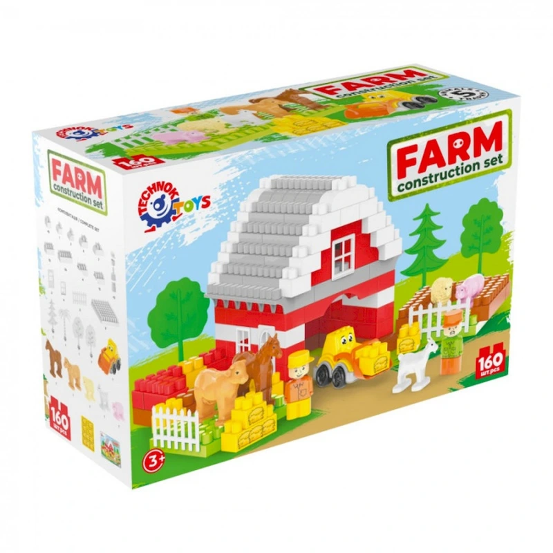 Дитячий ігровий конструктор "Ферма" 0327TXK пластик, 160 деталей — Технок
