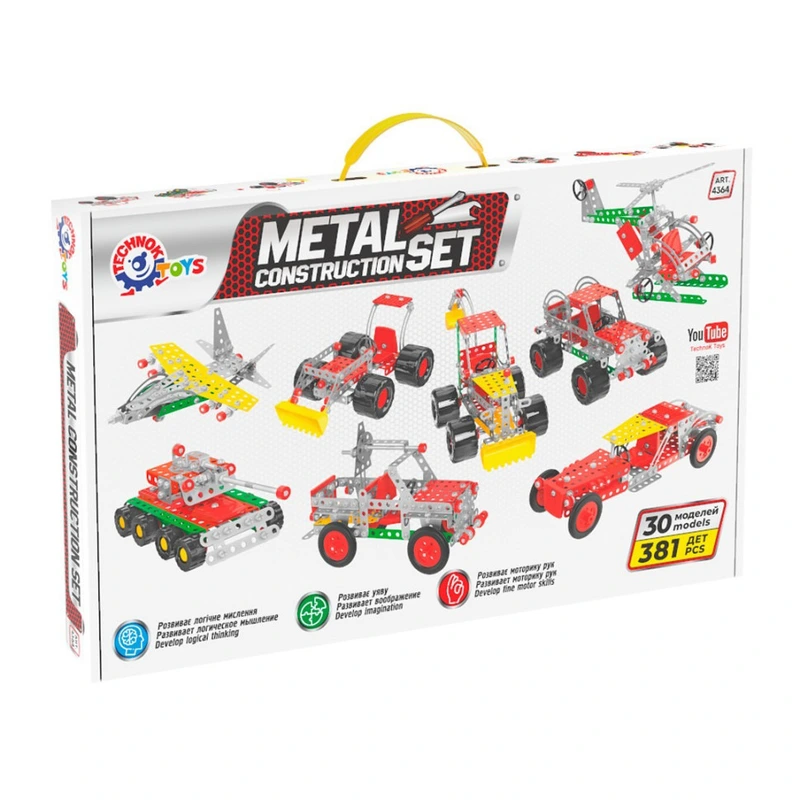 Конструктор металевий "Мегауніверсал ТехноК", арт. 4364TXK 381 подітий. — Технок