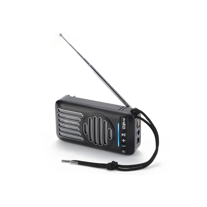 Bluetooth колонка TG368 (FM радіо, сонячна панель)- чорний