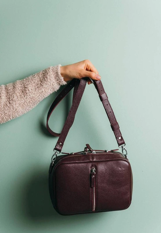 Жіноча шкіряна сумка Avenue бордова флотар