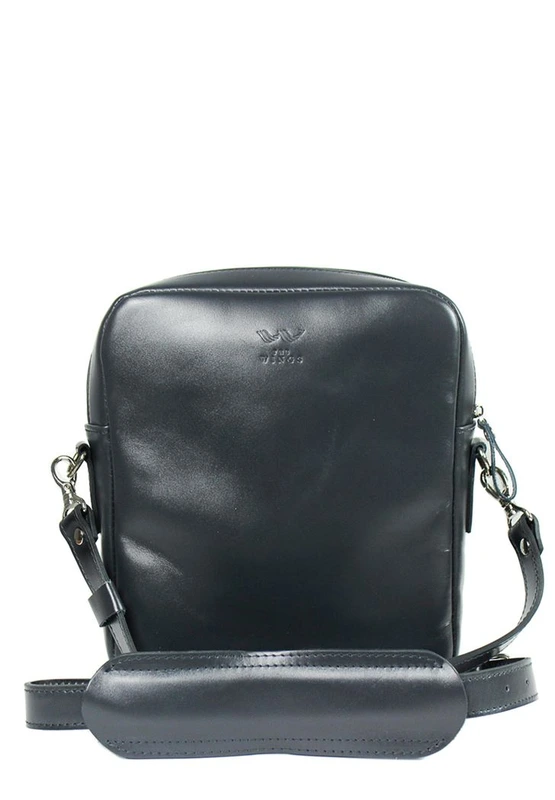 Шкіряна сумка Challenger S синя