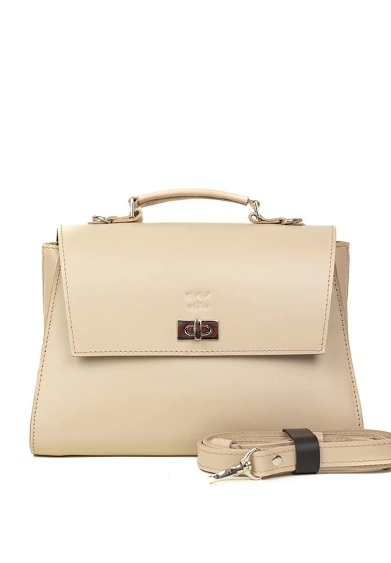 Жіноча шкіряна сумка Classic бежева