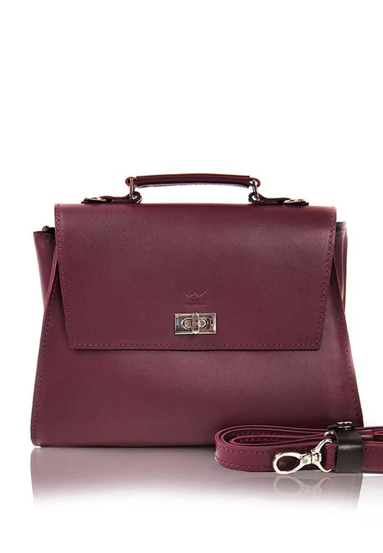 Жіноча шкіряна сумка Classic бордова