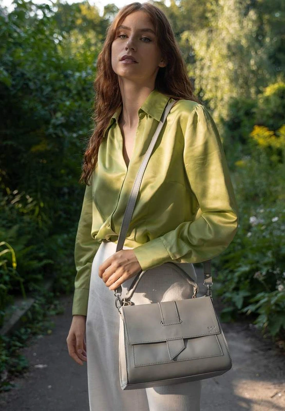 Жіноча шкіряна сумка Ester сіра