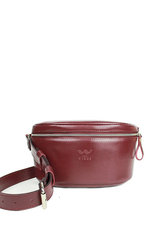 Шкіряна поясна сумка Explorer S бордова (TW-Explorer-S-mars) — The Wings