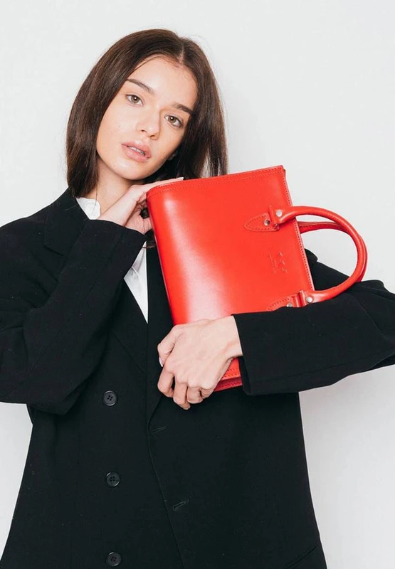 Жіноча шкіряна сумка Fancy червона