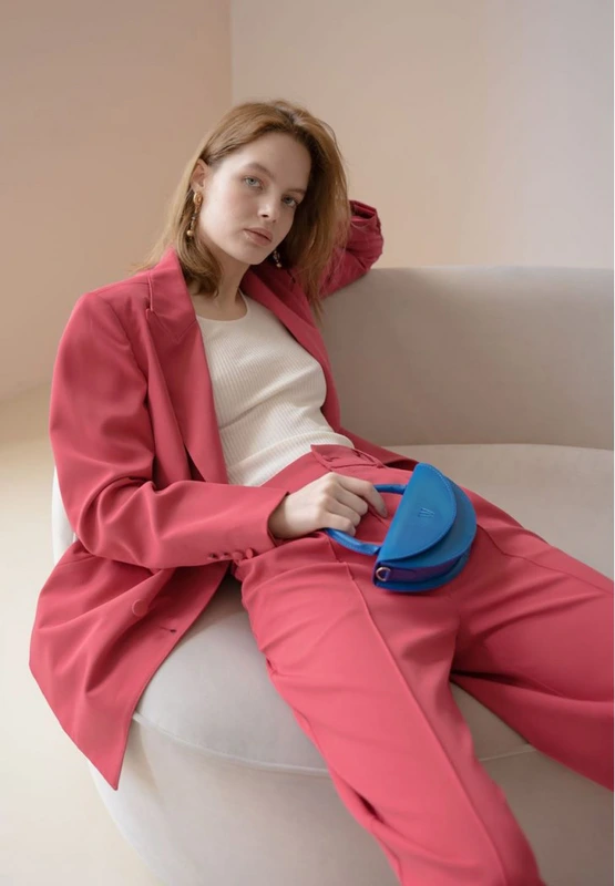 Жіноча шкіряна міні-сумка Сhris micro яскраво-синя