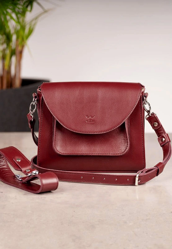 Жіноча шкіряна сумка Liv бордова
