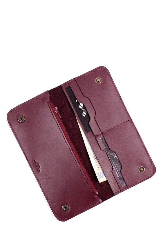 Шкіряне портмоне Mark 2 бордовий