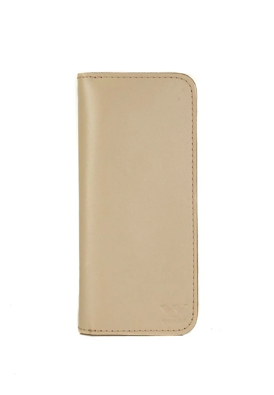 Шкіряне портмоне Middle бежеве